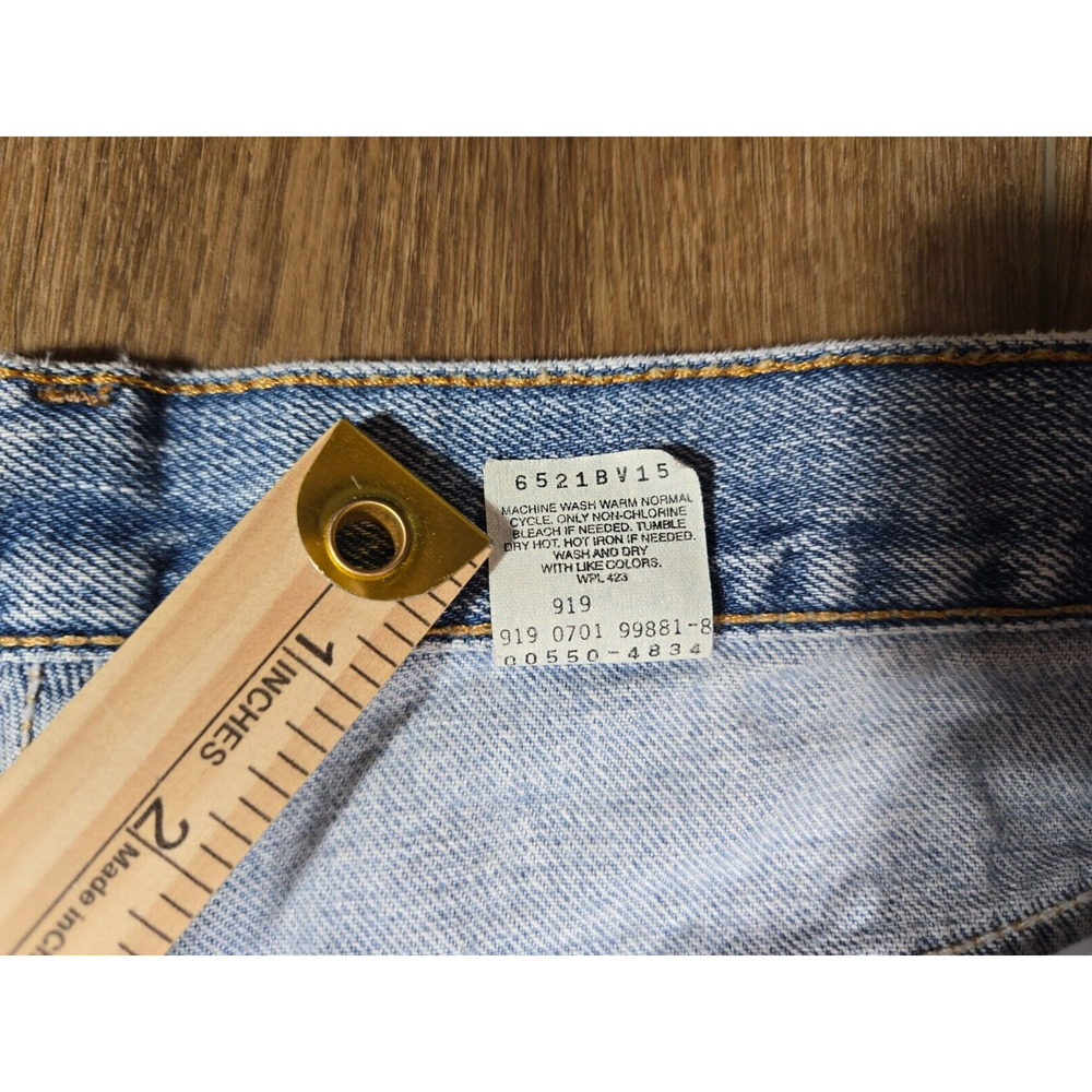 Vintage 90s Levi’s 550 Relaxed Fit Denim Jeans Mens 38x32 Blue Grunge Paint - Picture 11 of 14